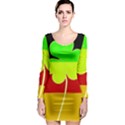 Irish German Germany Ireland Funny St Patrick Flag Long Sleeve Bodycon Dress View1