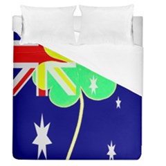 Irish Australian Australia Ireland Shamrock Funny St Patrick Flag Duvet Cover (queen Size)