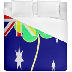 Irish Australian Australia Ireland Shamrock Funny St Patrick Flag Duvet Cover (king Size)