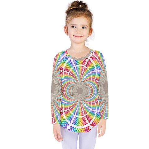 Color Background Structure Lines Kids  Long Sleeve Tee by Amaryn4rt