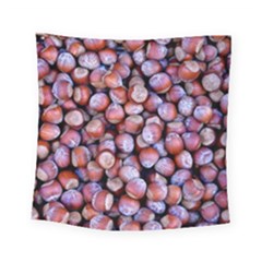 Hazelnuts Nuts Market Brown Nut Square Tapestry (small) by Amaryn4rt