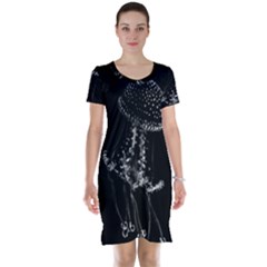 Jellyfish Underwater Sea Nature Short Sleeve Nightdress by Amaryn4rt