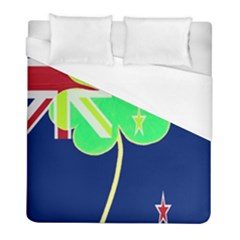 Irish Shamrock New Zealand Ireland Funny St  Patrick Flag Duvet Cover (full/ Double Size) by yoursparklingshop