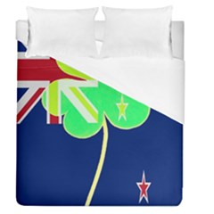 Irish Shamrock New Zealand Ireland Funny St  Patrick Flag Duvet Cover (queen Size)