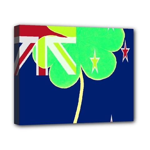 Irish Shamrock New Zealand Ireland Funny St Patrick Flag Canvas 10  X 8  by yoursparklingshop