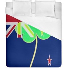 Irish Shamrock New Zealand Ireland Funny St Patrick Flag Duvet Cover (california King Size) by yoursparklingshop