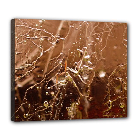 Ice Iced Structure Frozen Frost Deluxe Canvas 24  X 20   by Amaryn4rt