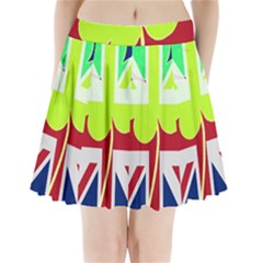 Irish British Shamrock United Kingdom Ireland Funny St  Patrick Flag Pleated Mini Skirt by yoursparklingshop