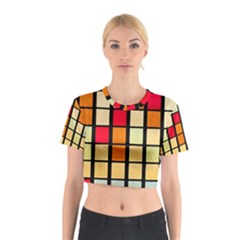 Mozaico Colors Glass Church Color Cotton Crop Top by Amaryn4rt