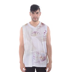 Orchids Flowers White Background Men s Basketball Tank Top by Amaryn4rt