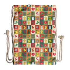 Pattern Christmas Patterns Drawstring Bag (large) by Amaryn4rt