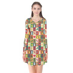 Pattern Christmas Patterns Flare Dress by Amaryn4rt