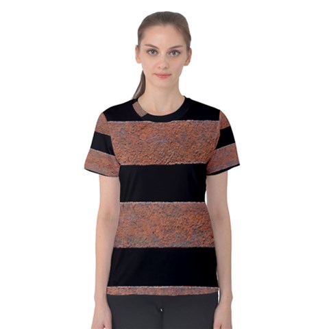 Stainless Rust Texture Background Women s Cotton Tee by Amaryn4rt