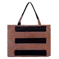 Stainless Rust Texture Background Medium Zipper Tote Bag by Amaryn4rt