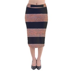 Stainless Rust Texture Background Velvet Midi Pencil Skirt by Amaryn4rt