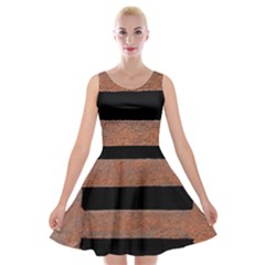 Stainless Rust Texture Background Velvet Skater Dress by Amaryn4rt