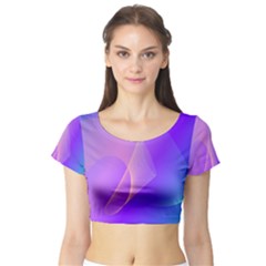 Vector Blend Screen Saver Colorful Short Sleeve Crop Top (tight Fit) by Amaryn4rt