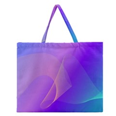 Vector Blend Screen Saver Colorful Zipper Large Tote Bag by Amaryn4rt