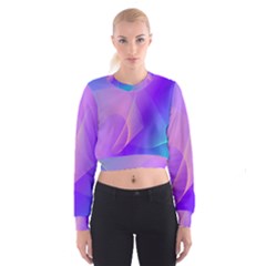 Vector Blend Screen Saver Colorful Women s Cropped Sweatshirt by Amaryn4rt