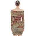 Wall Plaster Background Facade Long Sleeve Off Shoulder Dress View2