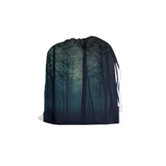 Dark Night Forest Drawstring Pouches (medium)  by Brittlevirginclothing