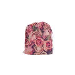 Beautiful Pink Roses Drawstring Pouches (xs)  by Brittlevirginclothing