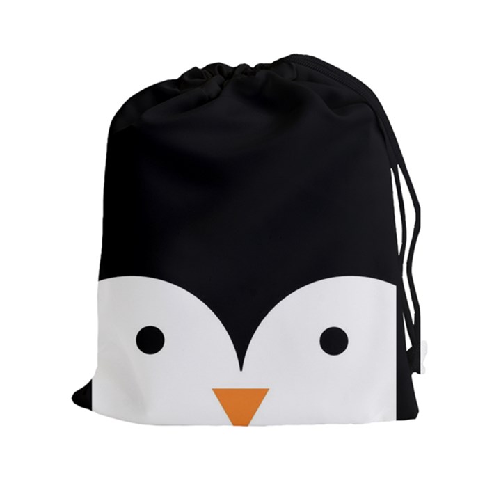 Adorable pinguin design Drawstring Pouches (XXL)