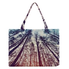 Lovely Up View Forest  Medium Zipper Tote Bag by Brittlevirginclothing