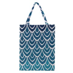 Blue Fish Scales  Classic Tote Bag by Brittlevirginclothing