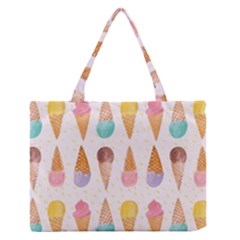 Colorful Ice Cream  Medium Zipper Tote Bag by Brittlevirginclothing