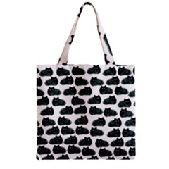 Black Cat Zipper Grocery Tote Bag by Brittlevirginclothing