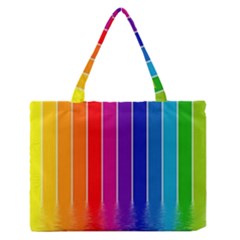 Fading Rainbow Medium Zipper Tote Bag by Brittlevirginclothing