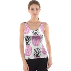 Cute Pink Pineapple  Tank Top by Brittlevirginclothing