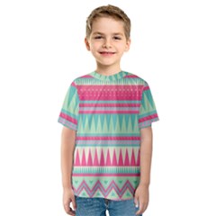 Lovely Pink Bohemian Kids  Sport Mesh Tee