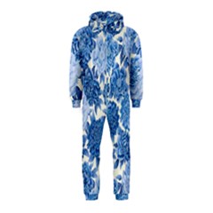 Blue Flowers Hooded Jumpsuit (kids) by Brittlevirginclothing