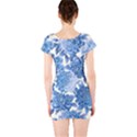 Blue flowers Short Sleeve Bodycon Dress View2