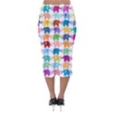 Colorful small elephants Velvet Midi Pencil Skirt View2