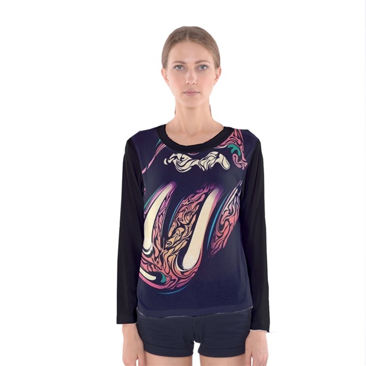 The rolling stones glowing Women s Long Sleeve Tee