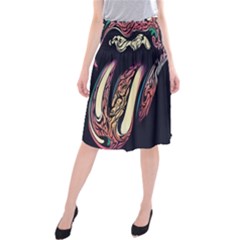 The Rolling Stones Glowing Midi Beach Skirt by Brittlevirginclothing