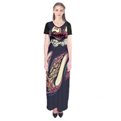 The Rolling Stones Glowing Short Sleeve Maxi Dress by Brittlevirginclothing