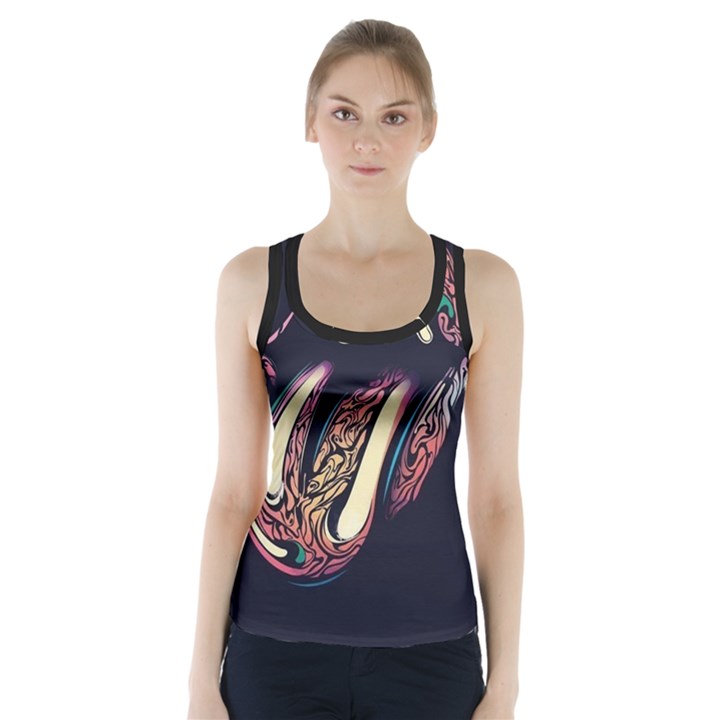 The rolling stones glowing Racer Back Sports Top