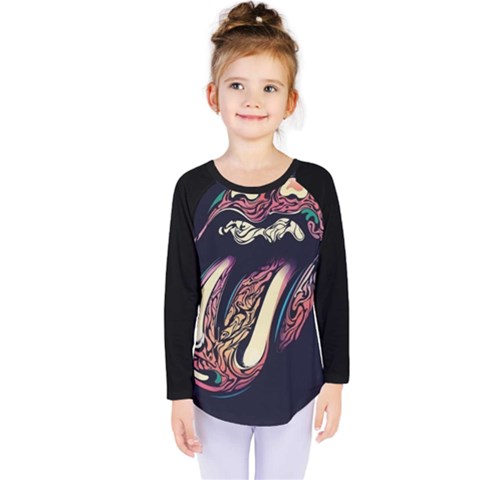 The Rolling Stones Glowing Kids  Long Sleeve Tee by Brittlevirginclothing