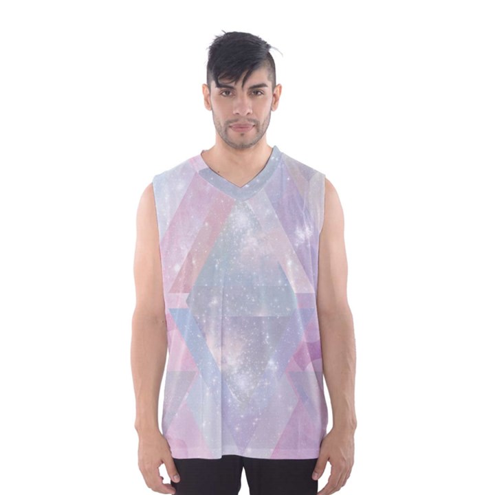 Pastel colored crystal Men s Basketball Tank Top