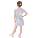 Pastel colored crystal Kids  Short Sleeve Velvet Dress View2