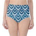 Blue scale  High-Waist Bikini Bottoms View1