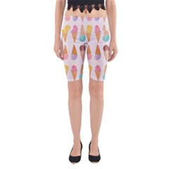 Cute Ice Cream Yoga Cropped Leggings