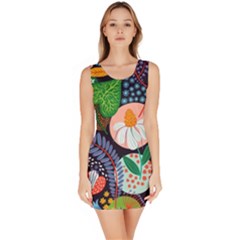 Japanese Inspired  Sleeveless Bodycon Dress