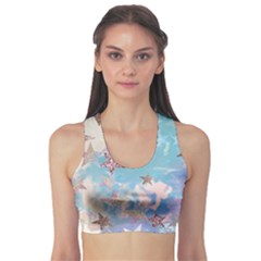 Pastel Stars Sports Bra by Brittlevirginclothing