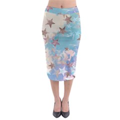 Pastel Stars Midi Pencil Skirt by Brittlevirginclothing