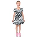 Black cat Kids  Short Sleeve Velvet Dress View1